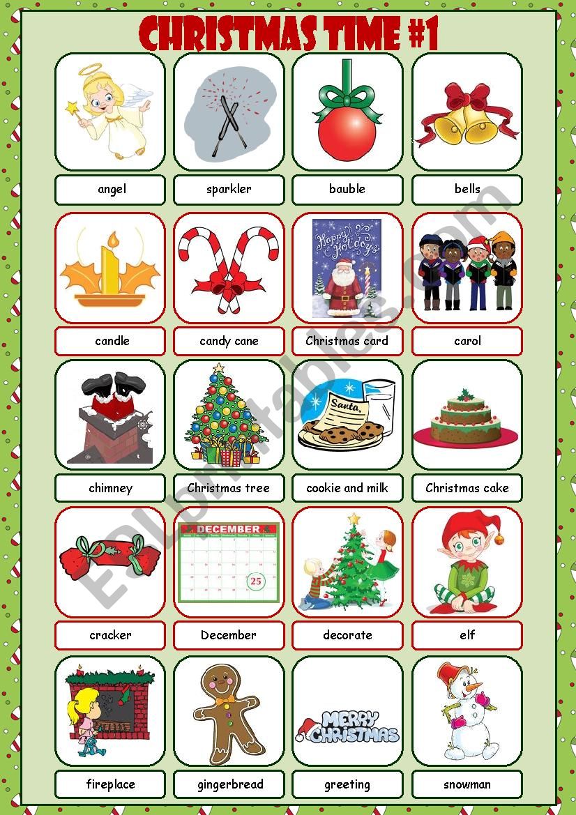 Christmas Time Picture Dictionary#1