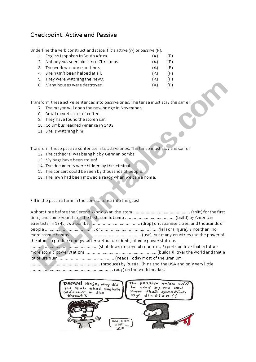 Checkpoint: Active and Passive Voice