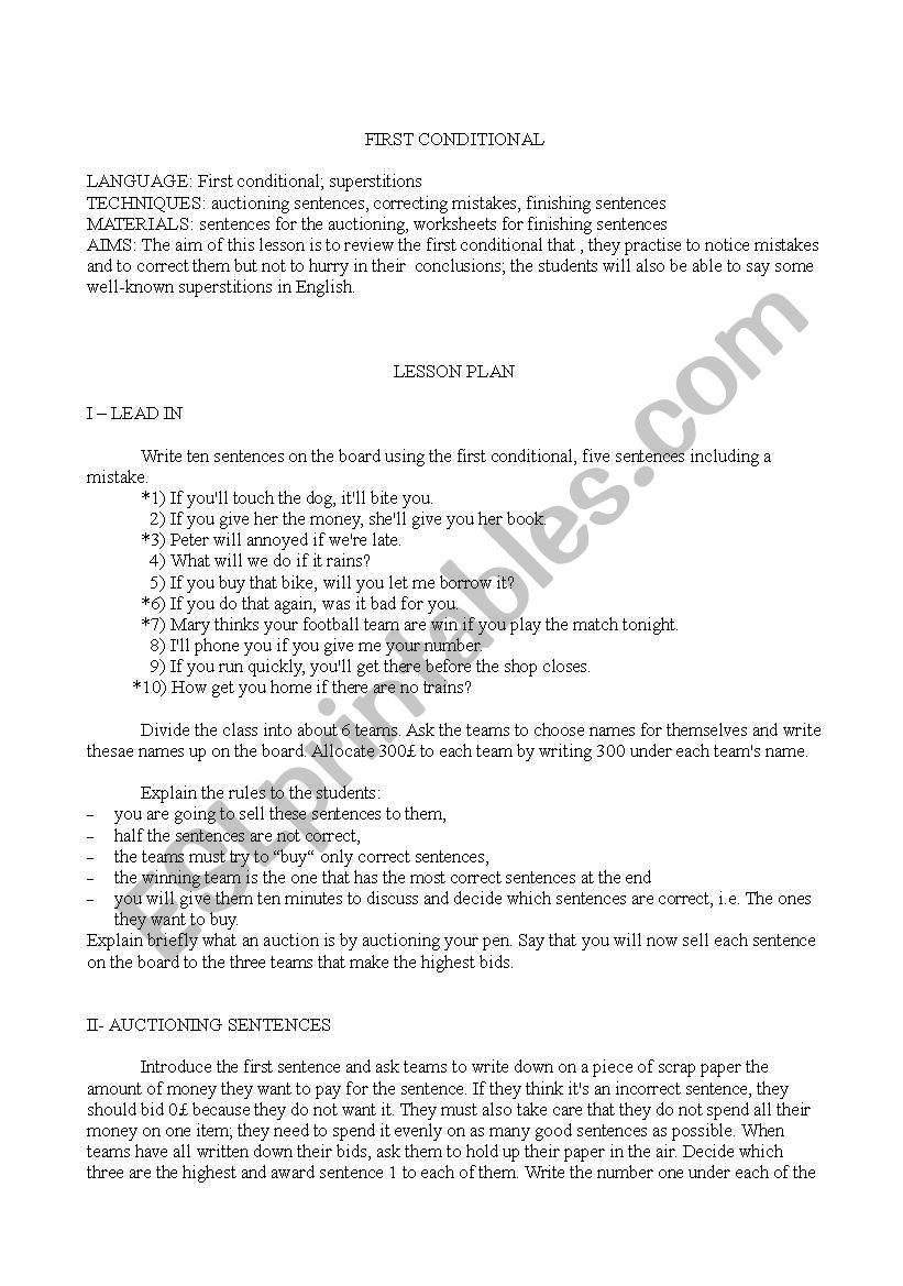 Superstitions worksheet