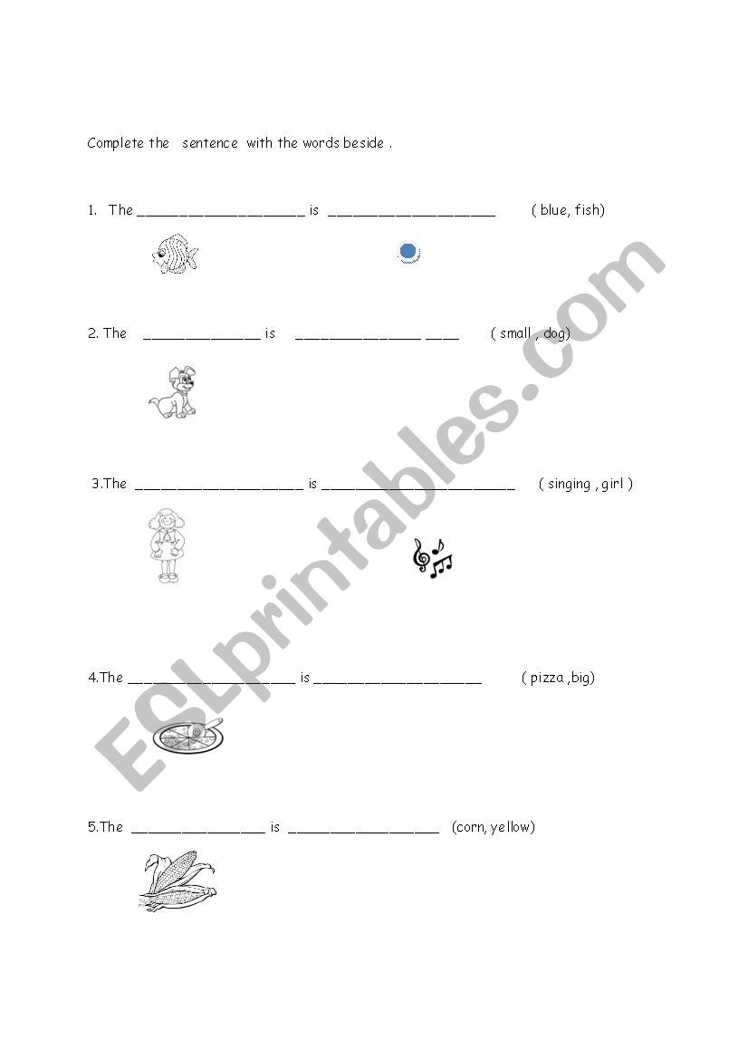 Make Sentence worksheet