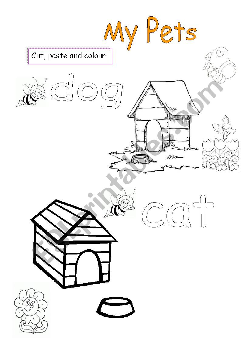 my pets worksheet