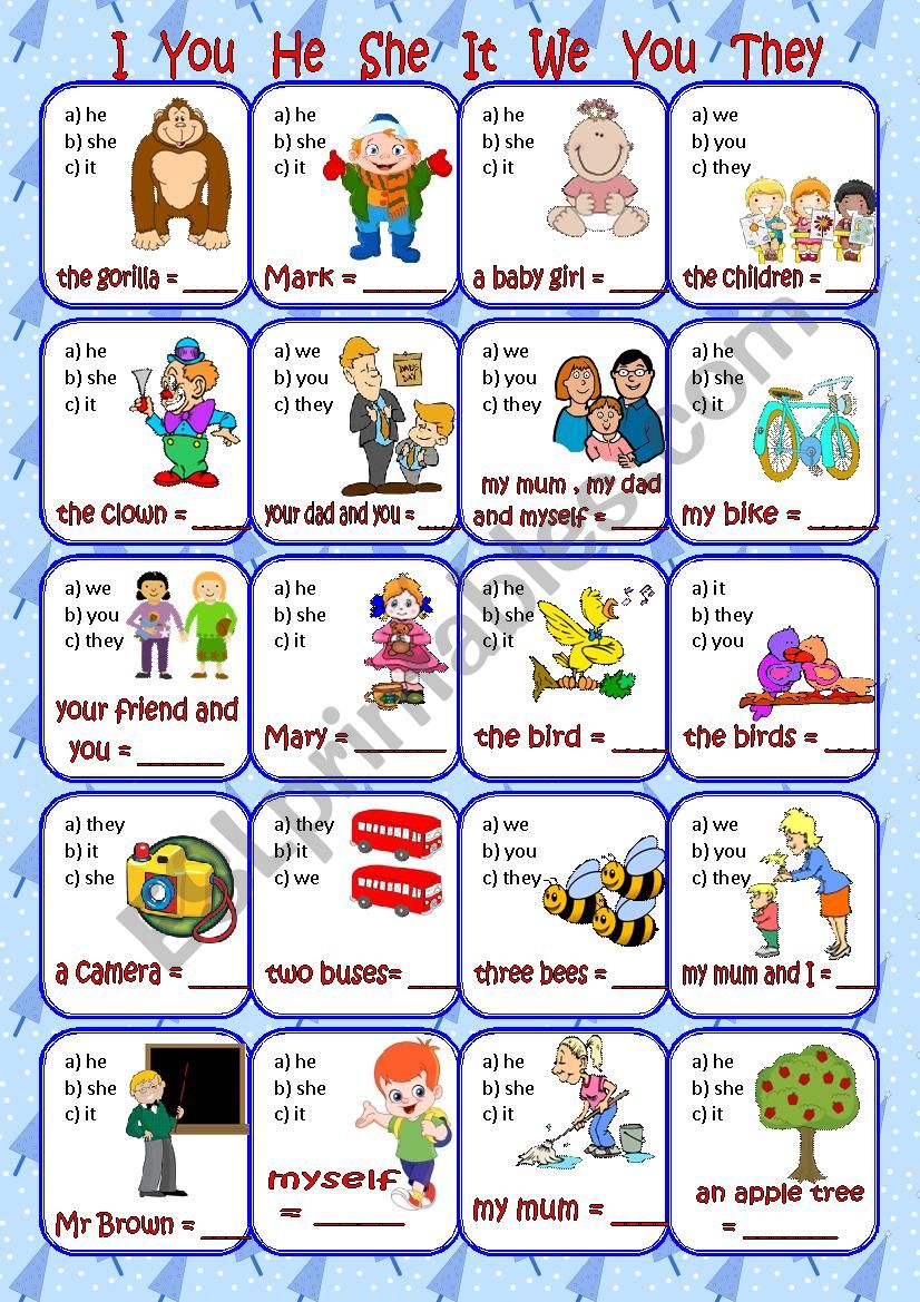 Personal Pronouns worksheet