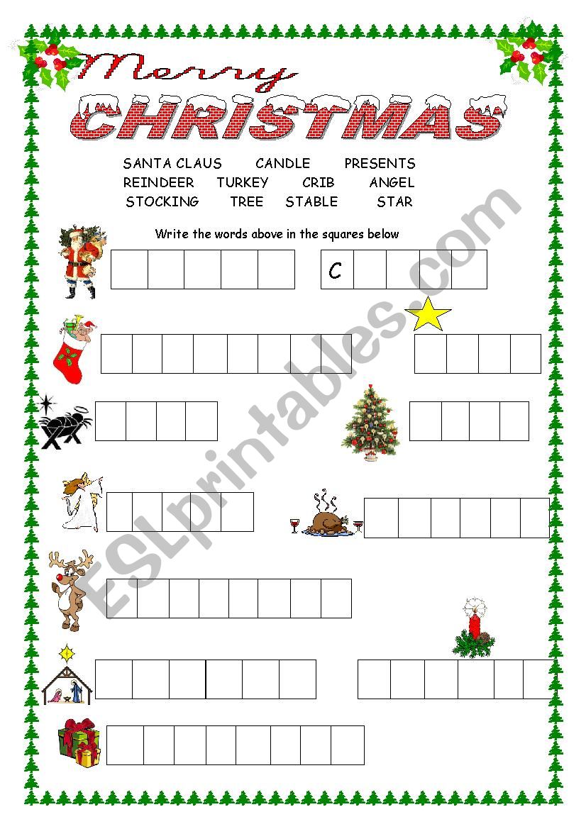 Christmas  worksheet