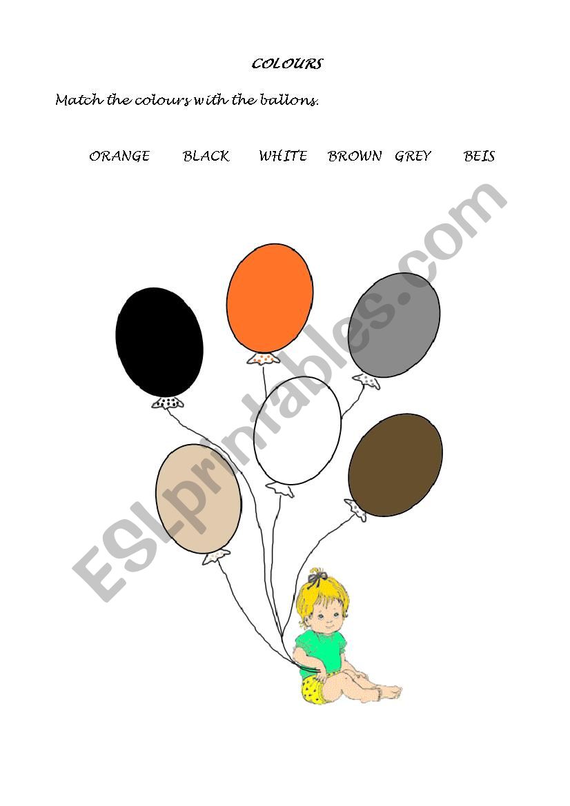 COLOURS worksheet