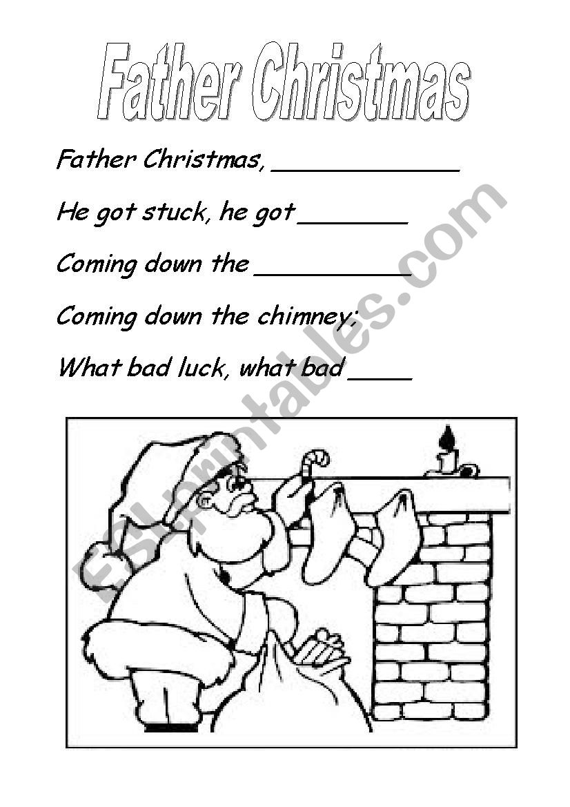 Father Christmas - song worksheet