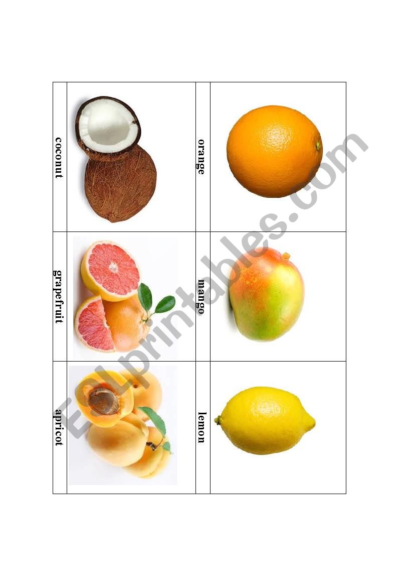 fruit 3 worksheet