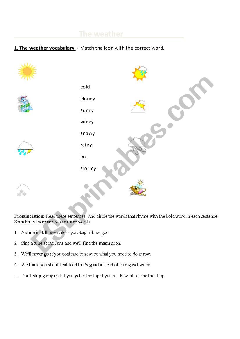 weather worksheet