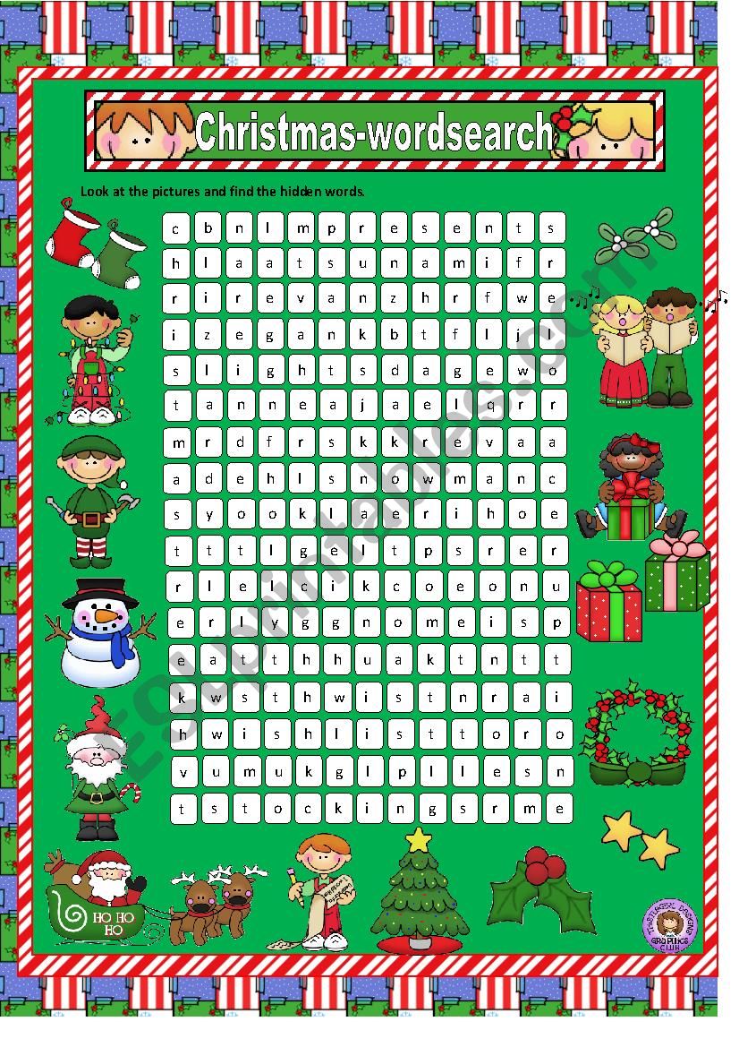 CHRISTMAS WORDSEARCH worksheet