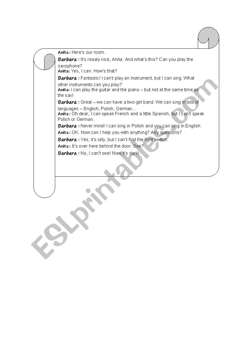 Reading comprehension worksheet