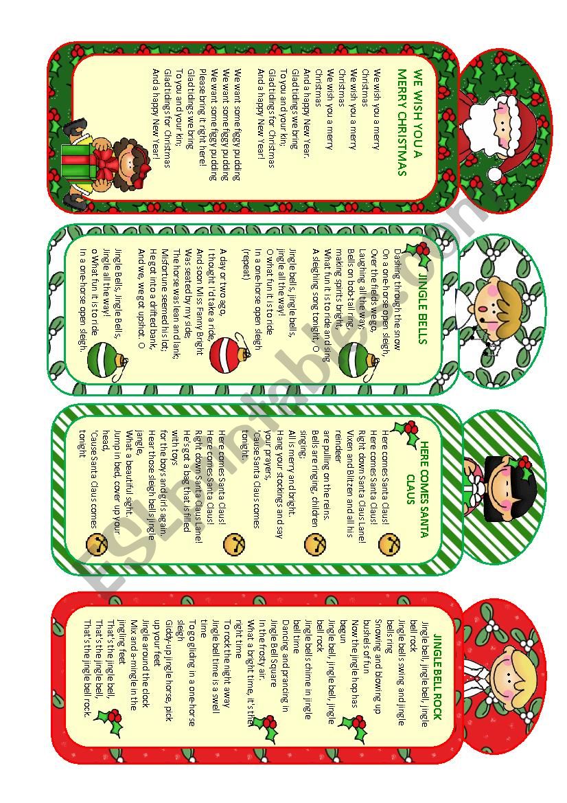 CHRISTMAS - BOOKMARKS worksheet