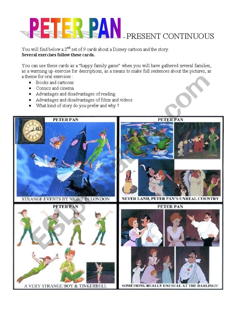 Grammar with Disney - Peter Pan - Present continuous