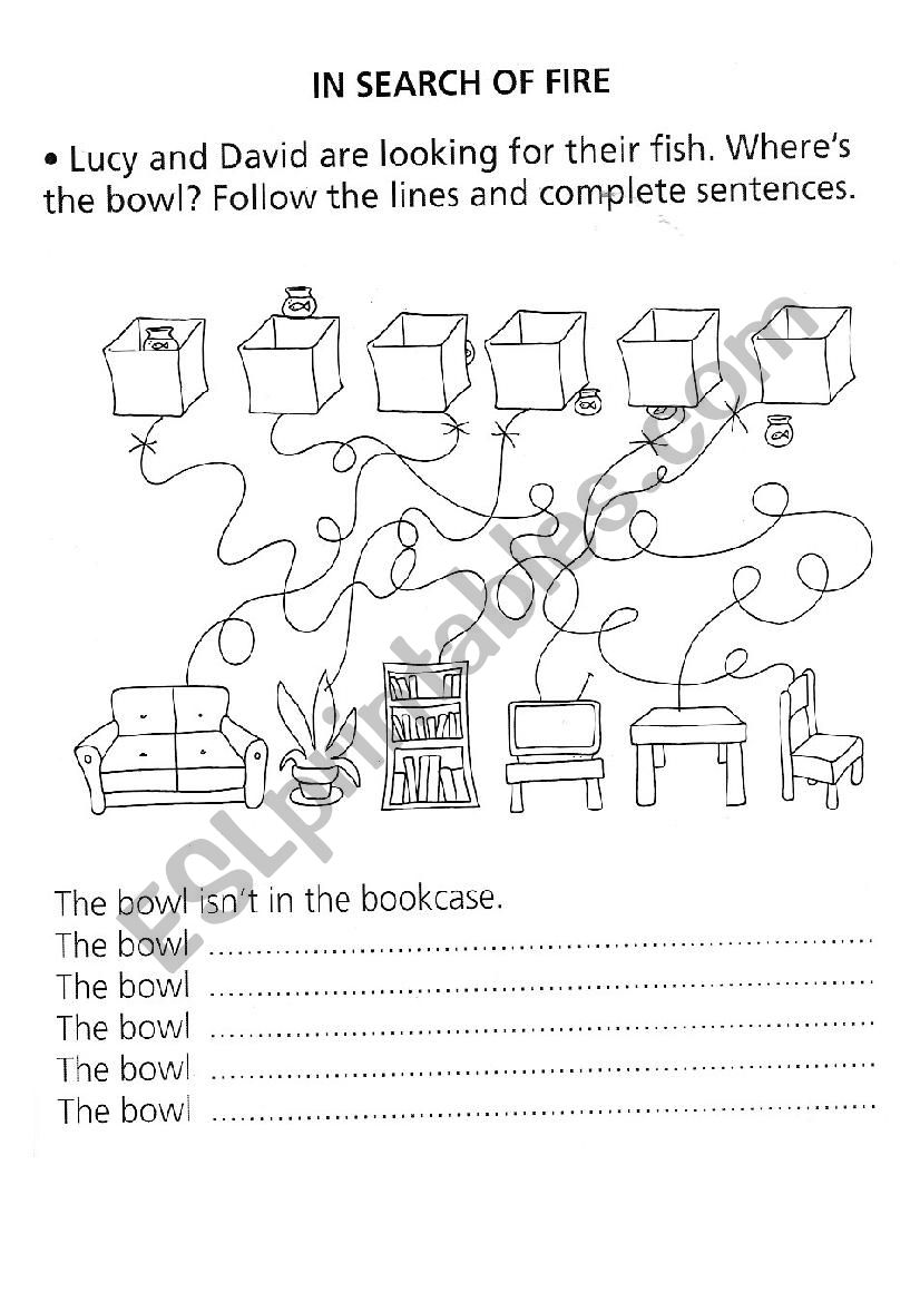 Wheres the bowl? worksheet