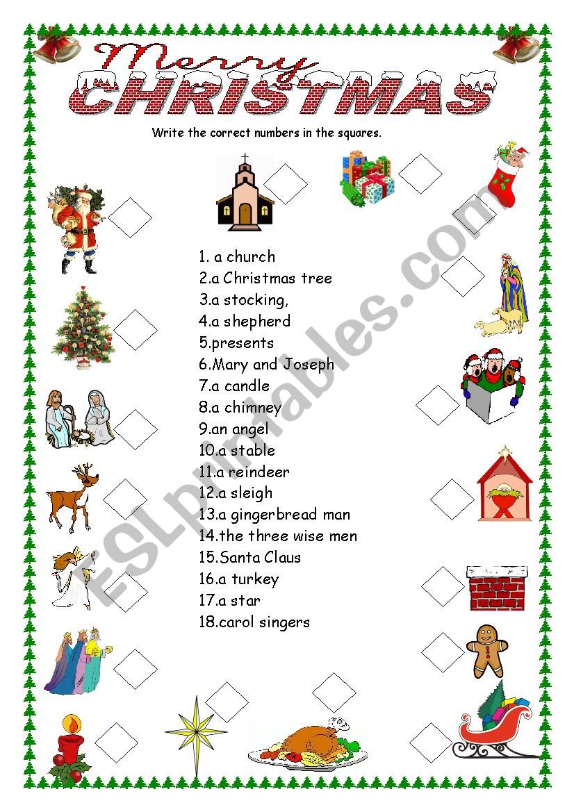 Merry Christmas worksheet