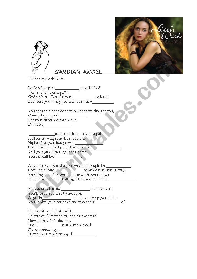 Gardian Angel by Leah West worksheet