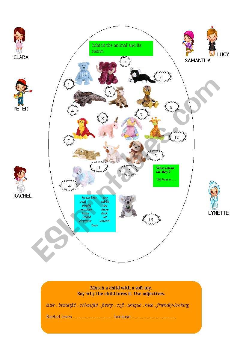 PLUSH TOYS worksheet