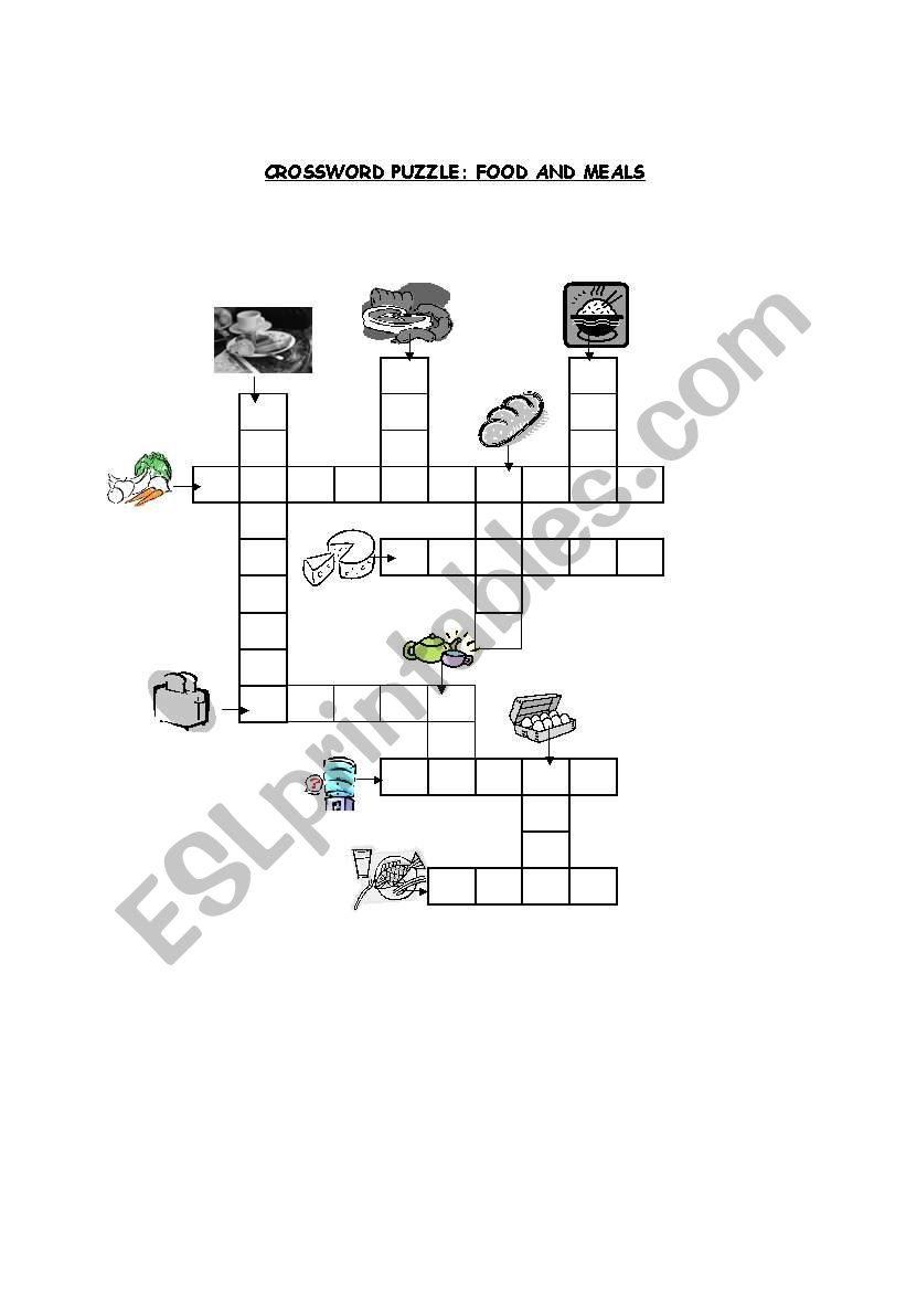 Food & Meals Crossword worksheet