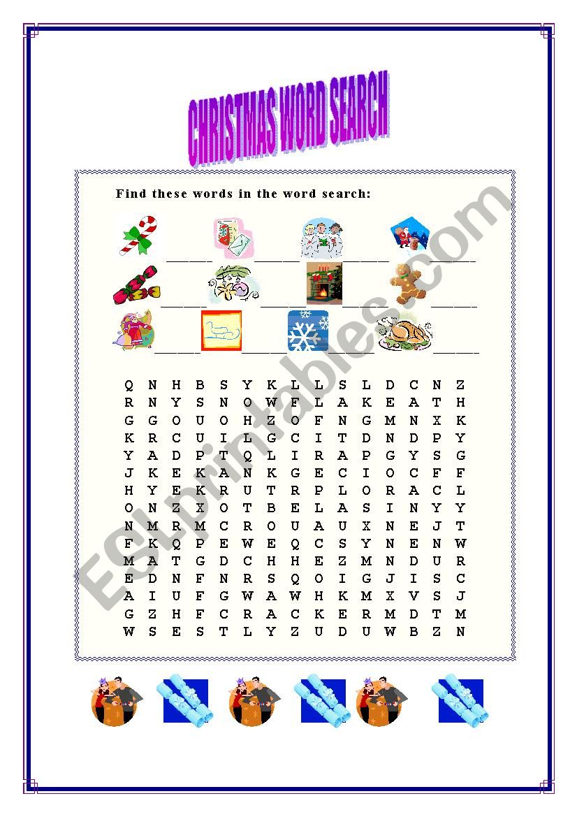 Christmas Word Search worksheet