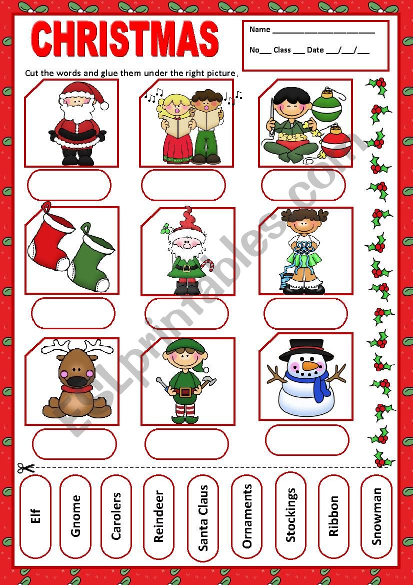 CHRISTMAS - MATCHING worksheet