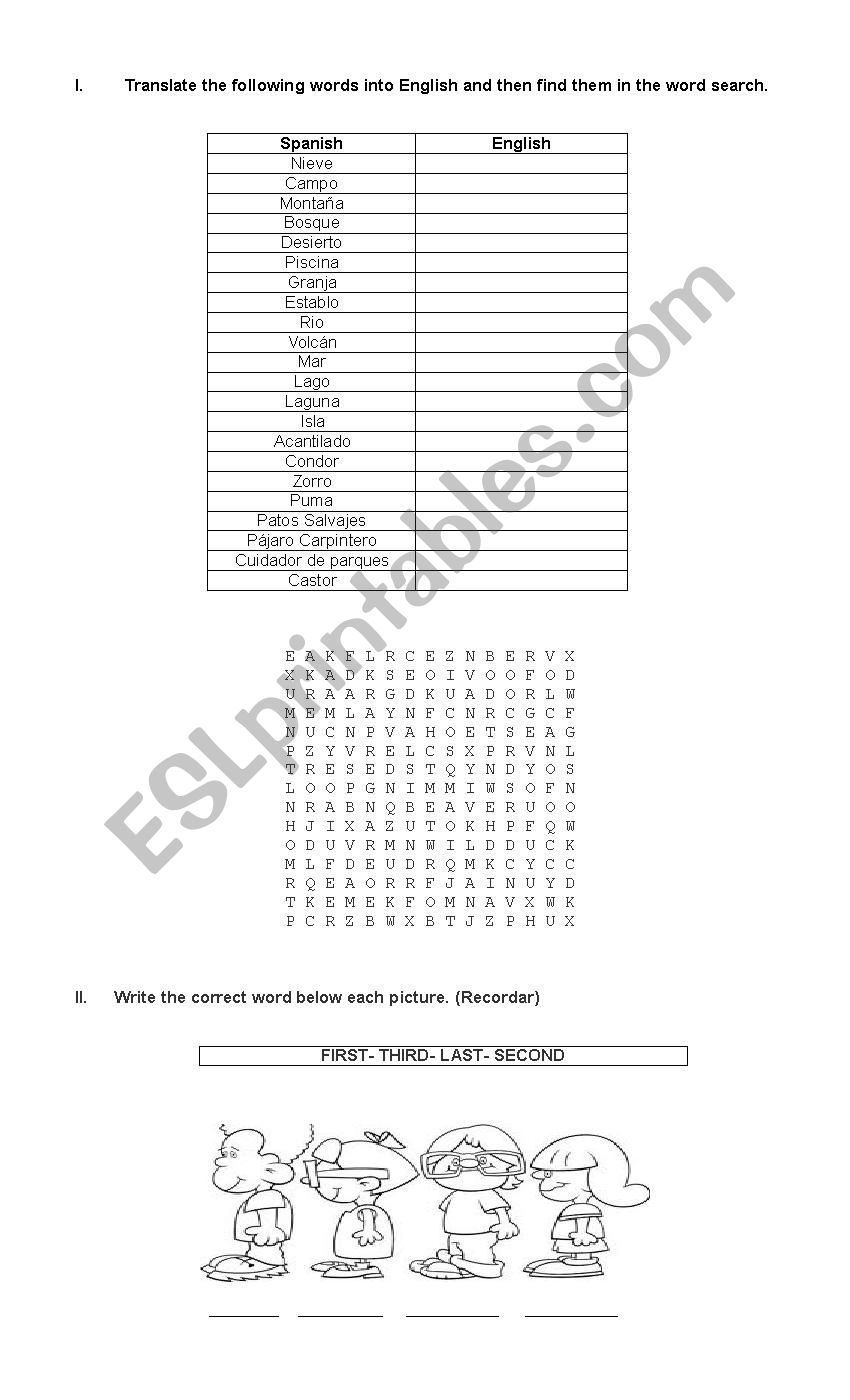 weather worksheet