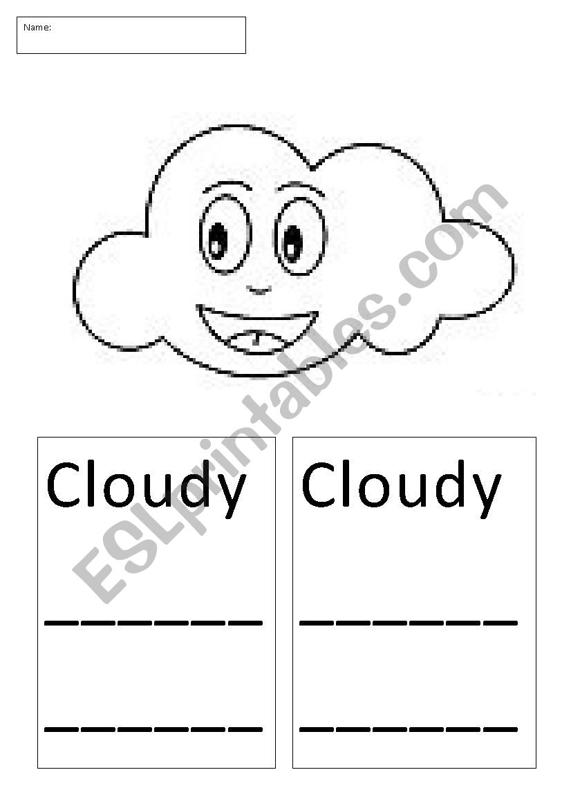 Weather Flash Cards and Wordsearch