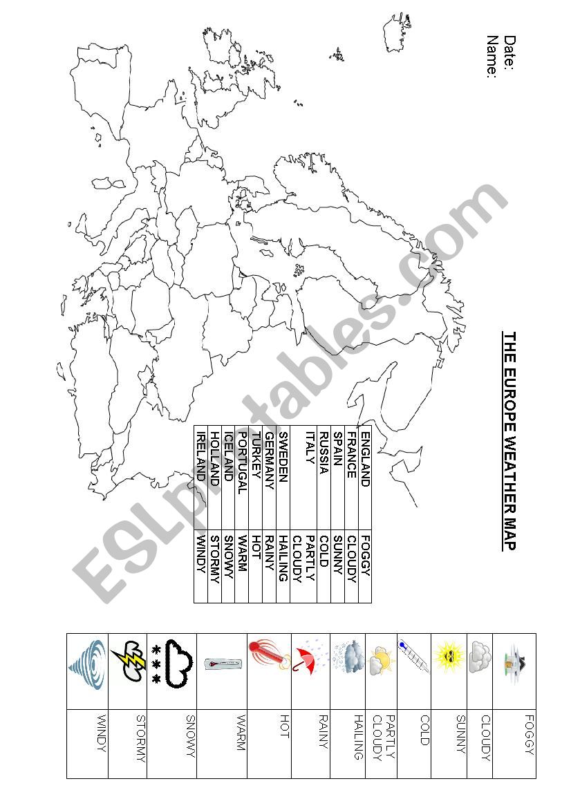 the weather worksheet