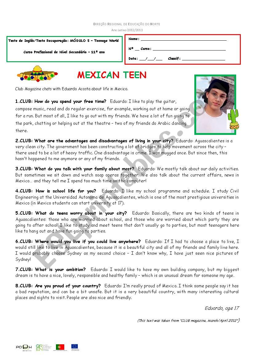 Test - Professional CourseTest - Mexican Teen