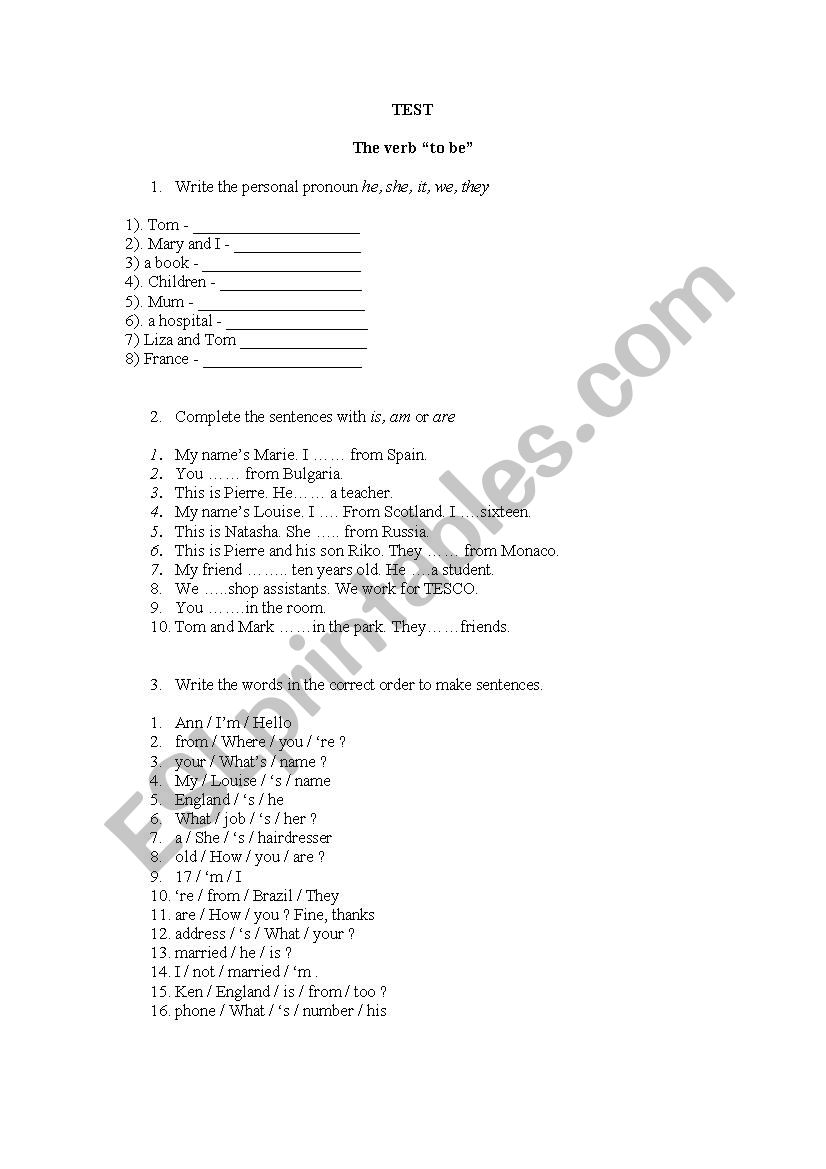 consolidation/8forms worksheet