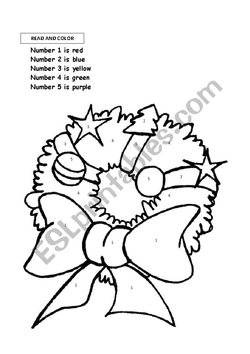 Christmas  to color worksheet