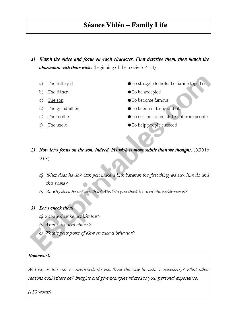 Little Miss Sunshine worksheet