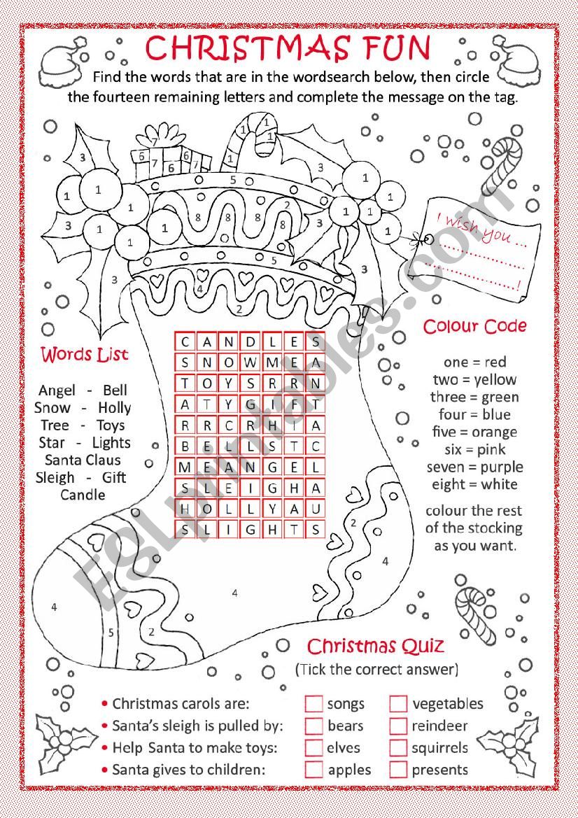 Christmas Fun worksheet