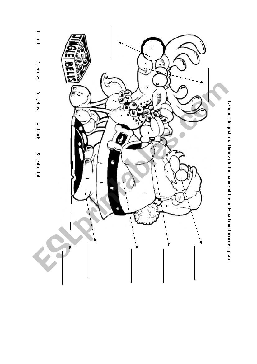 Santa Claus colouring page  worksheet