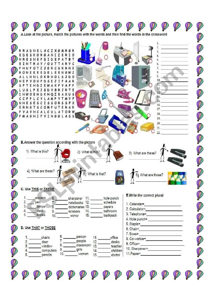 Demonstratives that,this, those, these