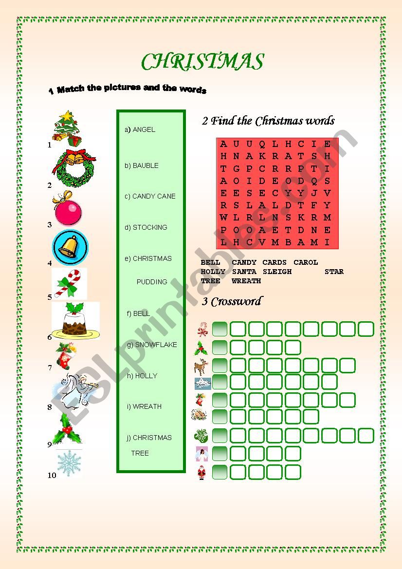 Christmas worksheet