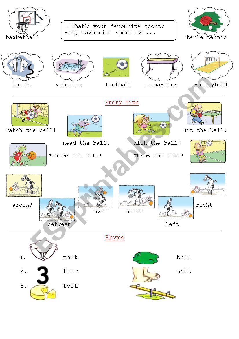 sports worksheet