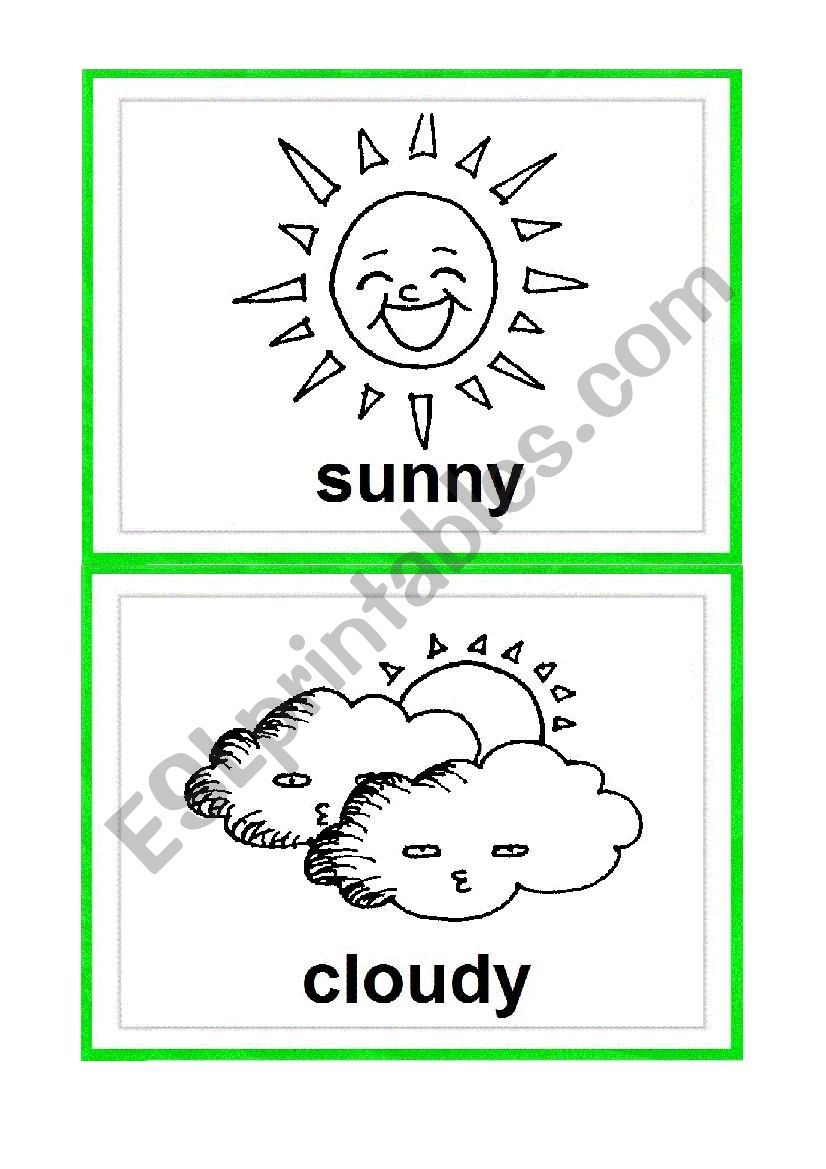 Weather Flashcards worksheet