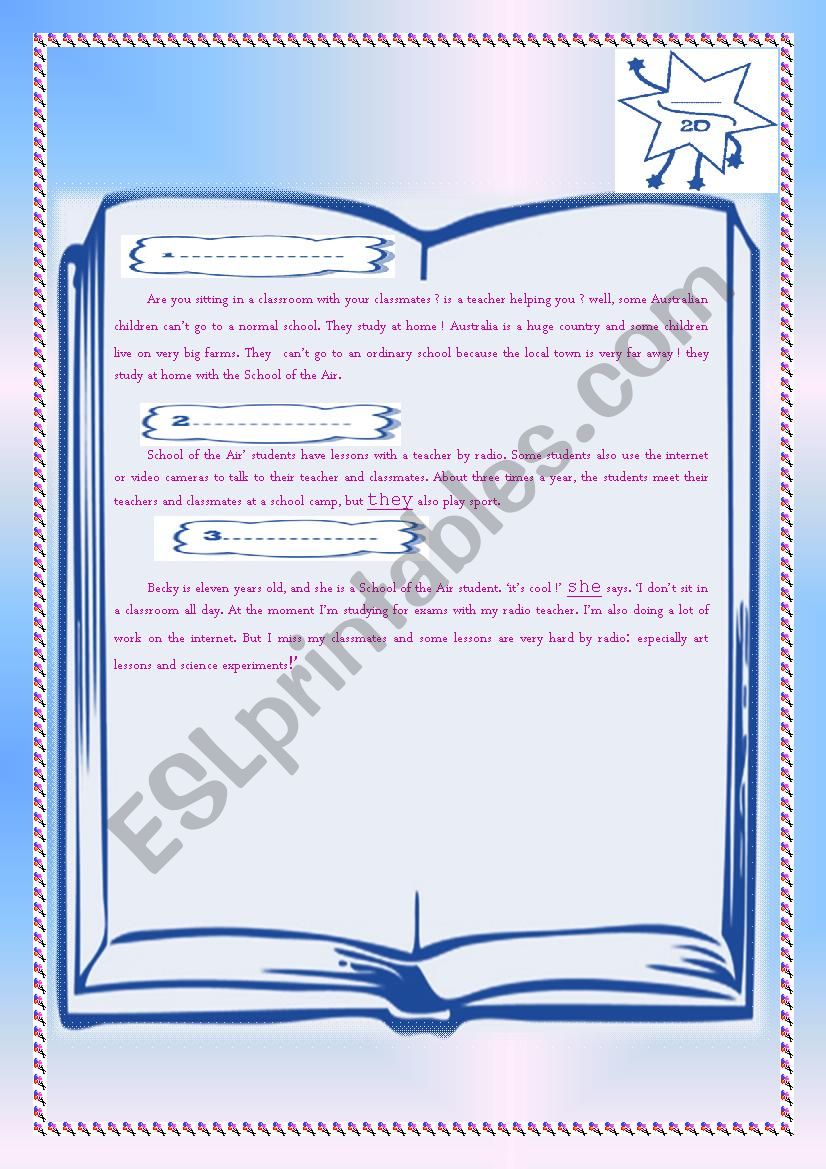 8th form test n1 (text) worksheet