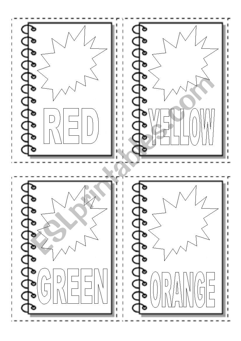 COLOURS MINI BOOK worksheet