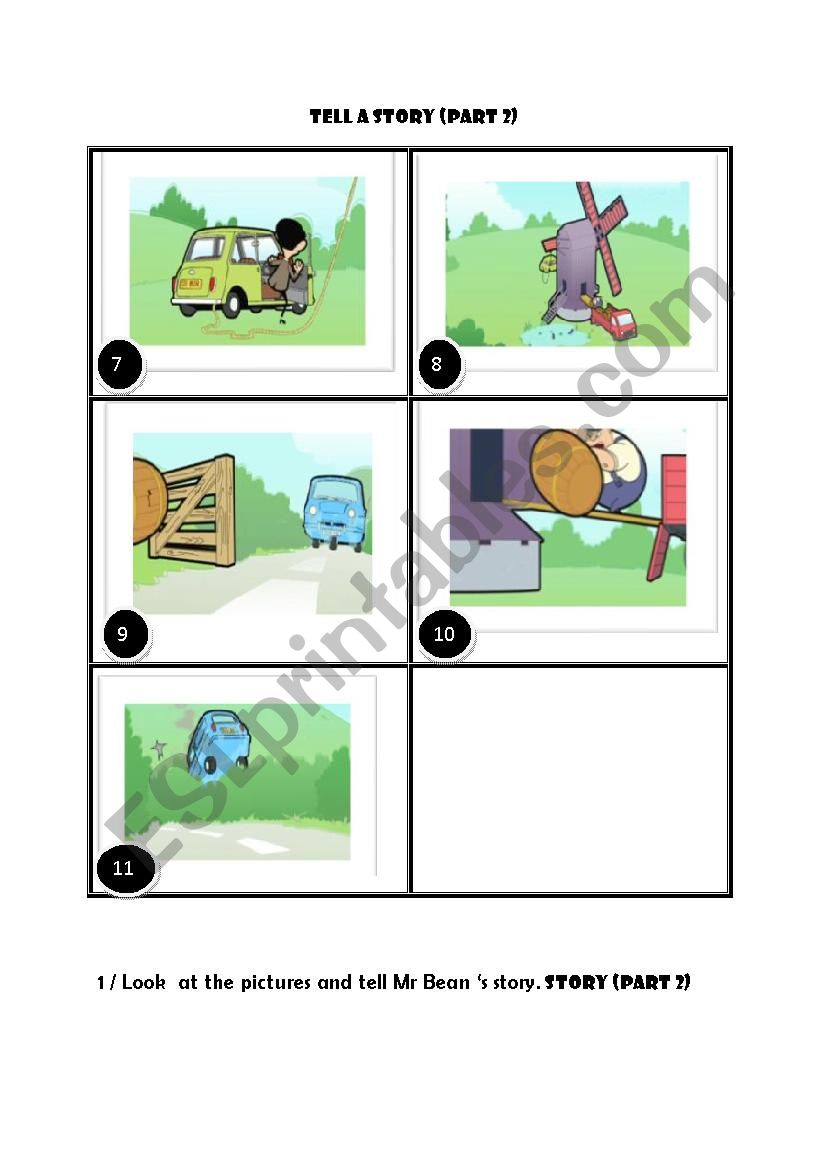 Tell a story (part2) worksheet