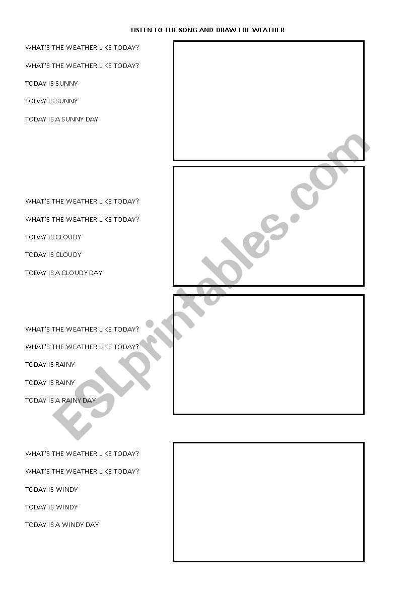 The weather worksheet
