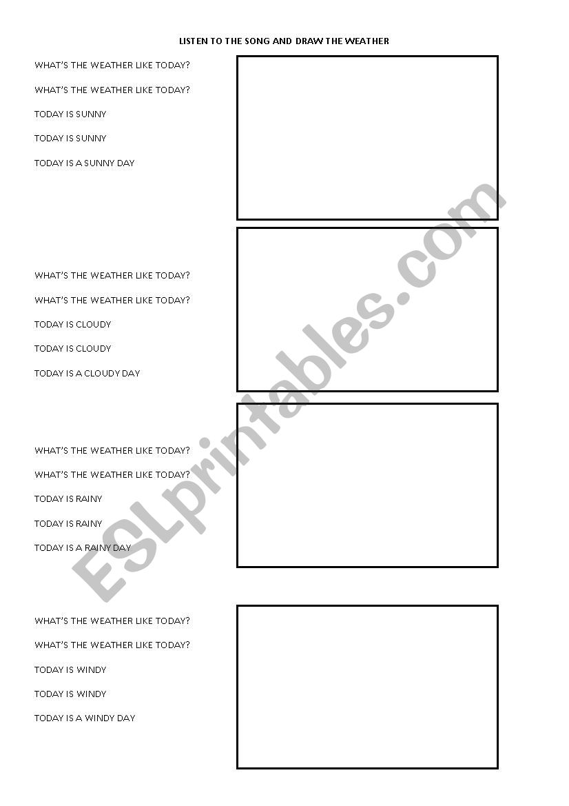 The weather worksheet