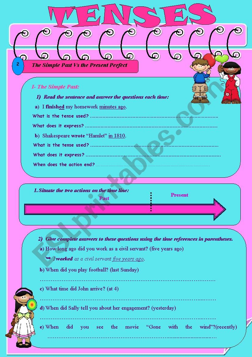 Tenses (part 2) :The Simple Past Vs the Present Perfect