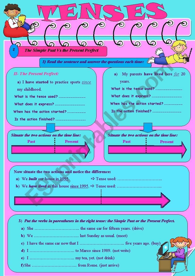 Tenses (part 3) :The Simple Past Vs the Present Perfect