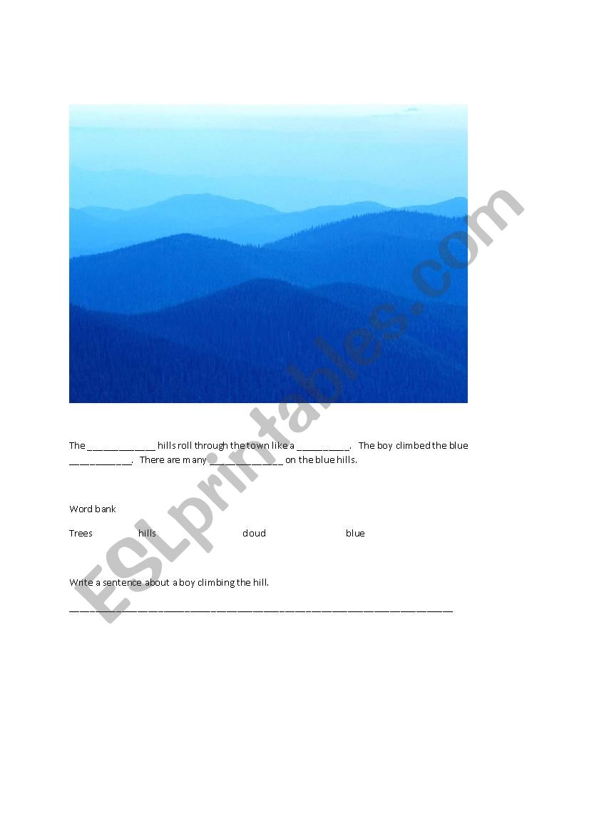 Blue Hills worksheet