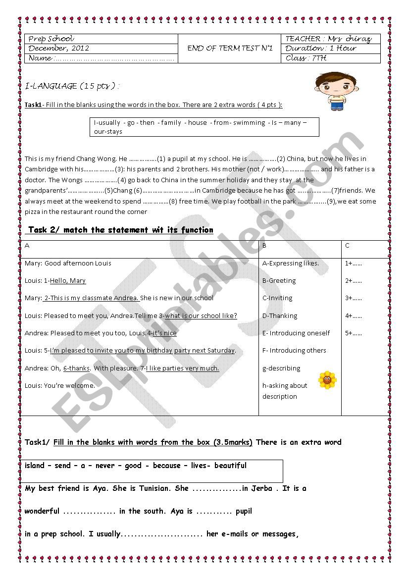 consolidation exercises  worksheet