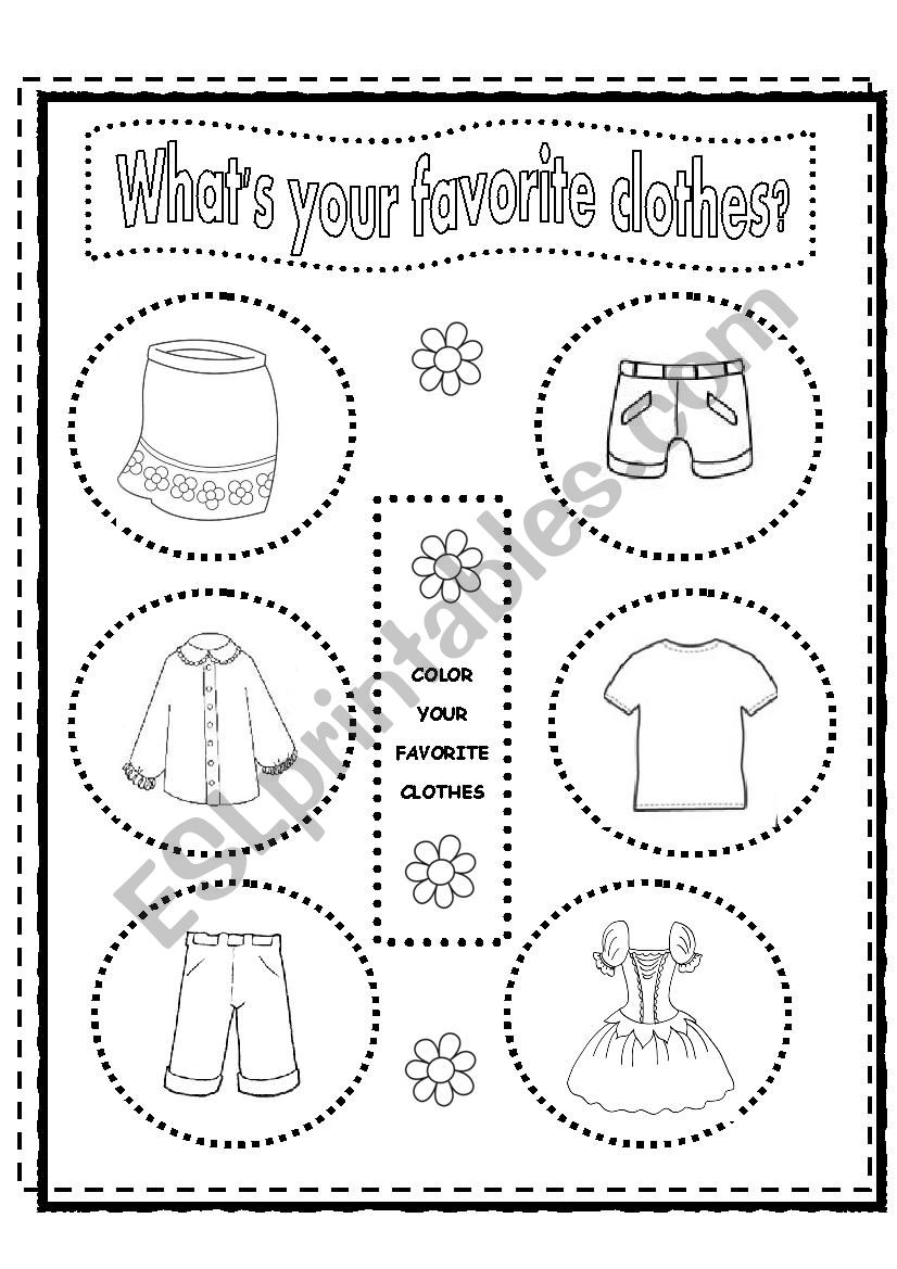 Clothes worksheet