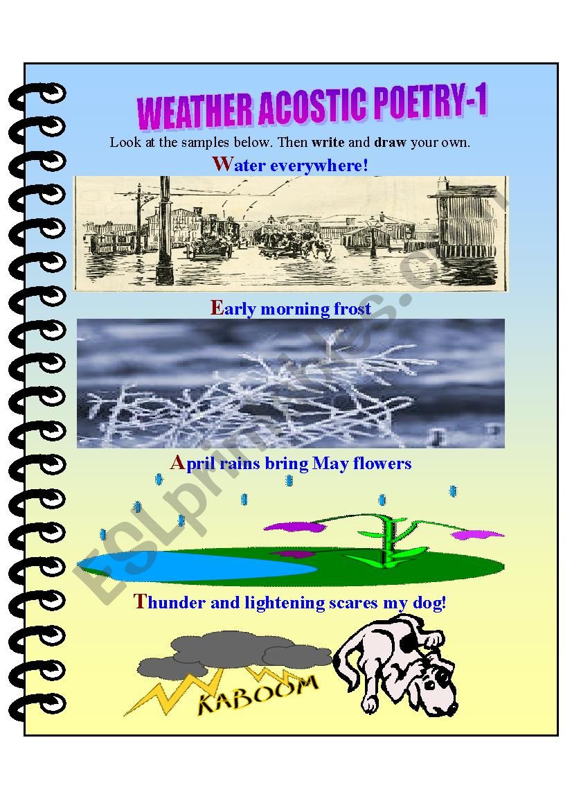 Weather Acostic Poetry-1 worksheet