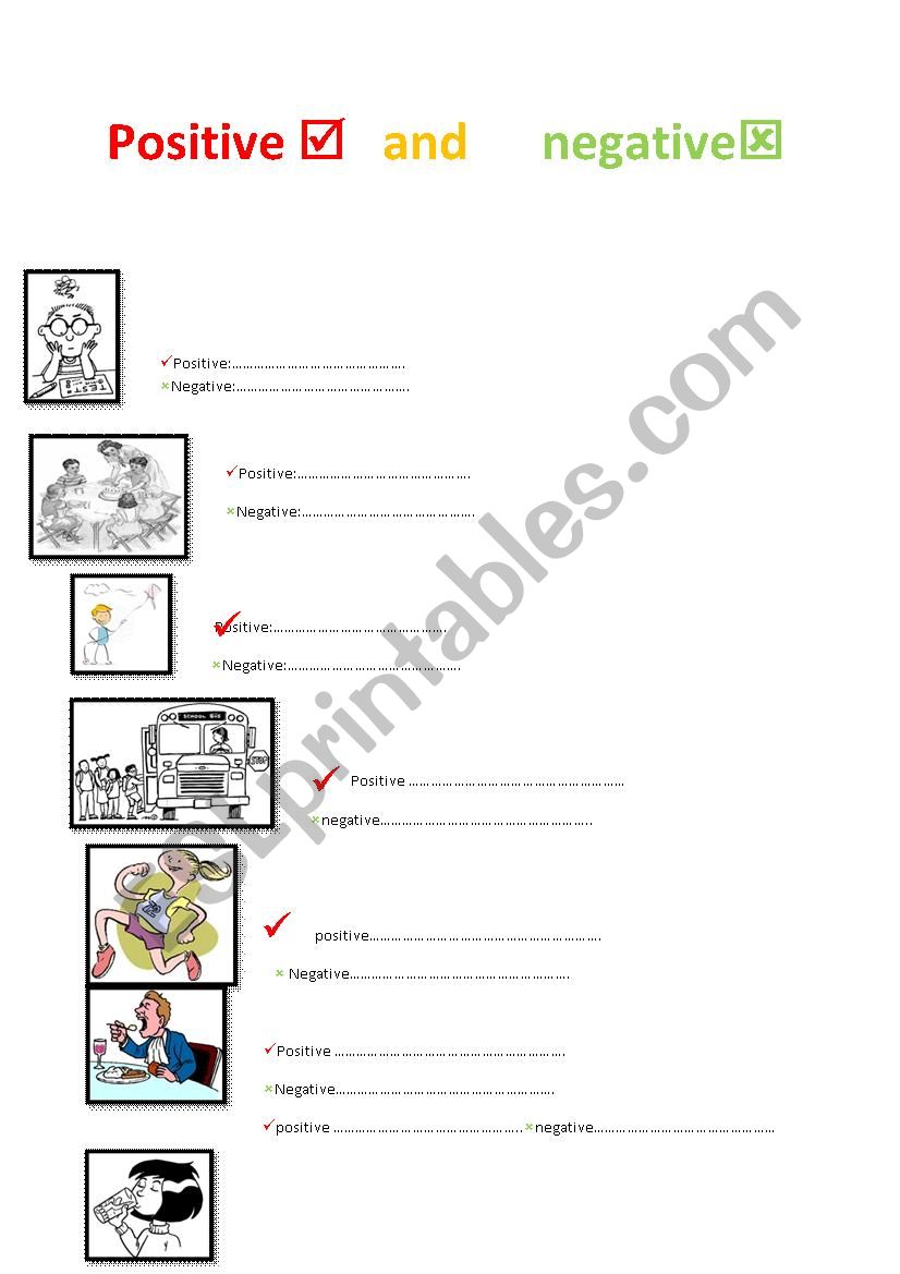 positive and negative forms in the past