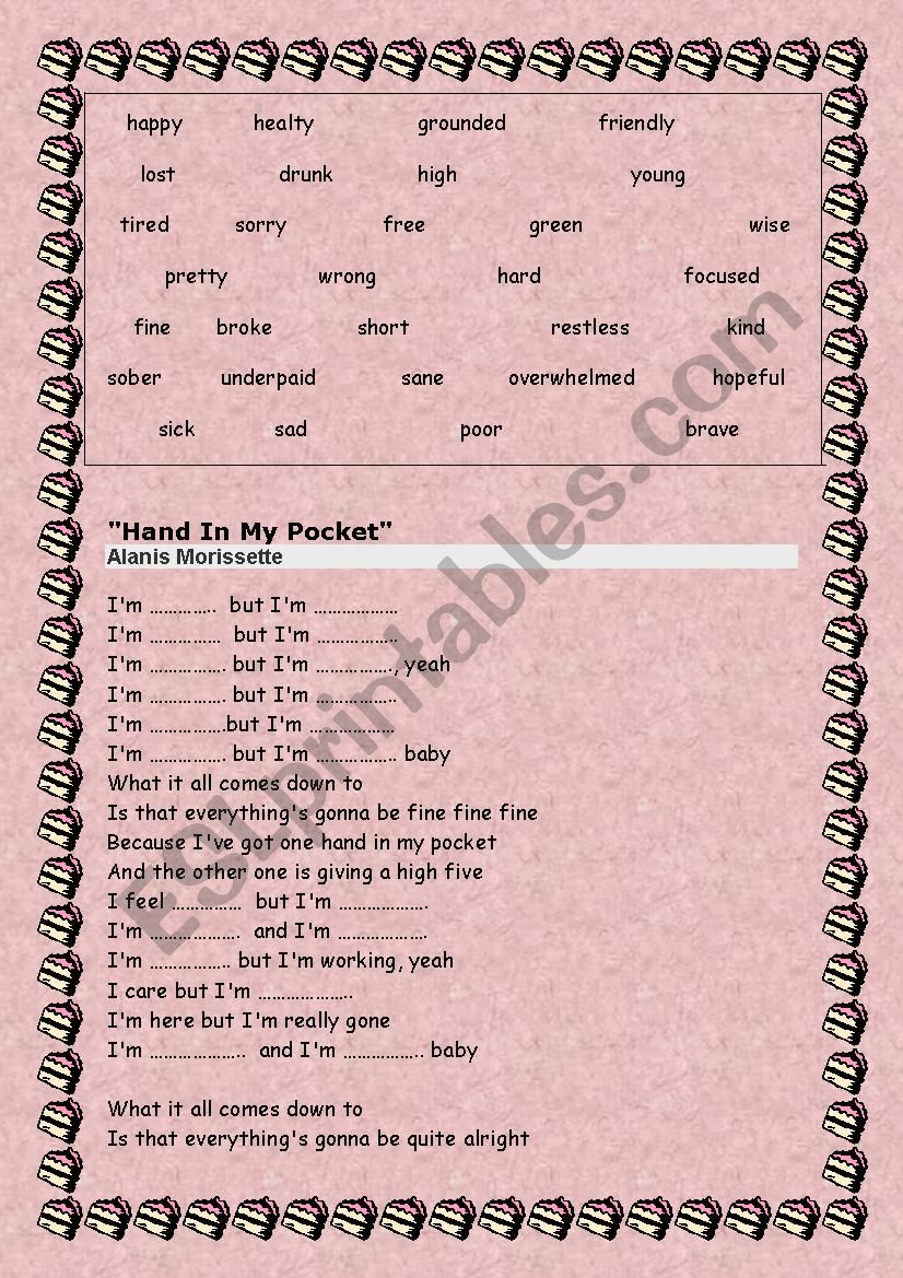 A song that includes nearly 30 adjectives