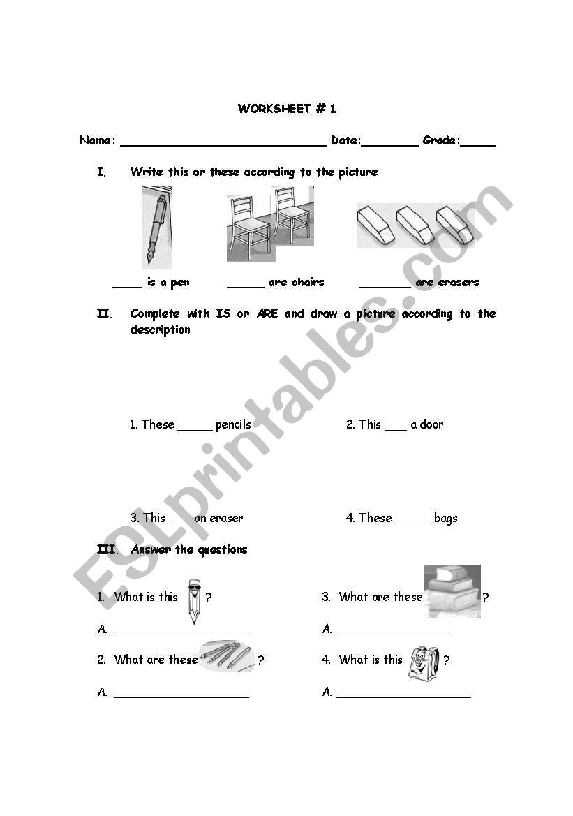 this or these worksheet