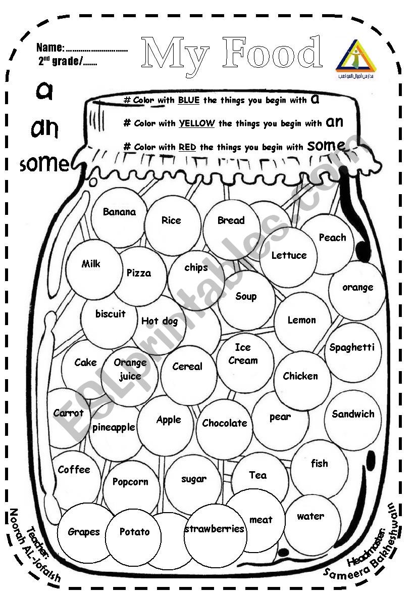 a and an worksheet